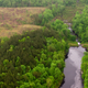 A drone photo shows dark pollution in Davis Creek.